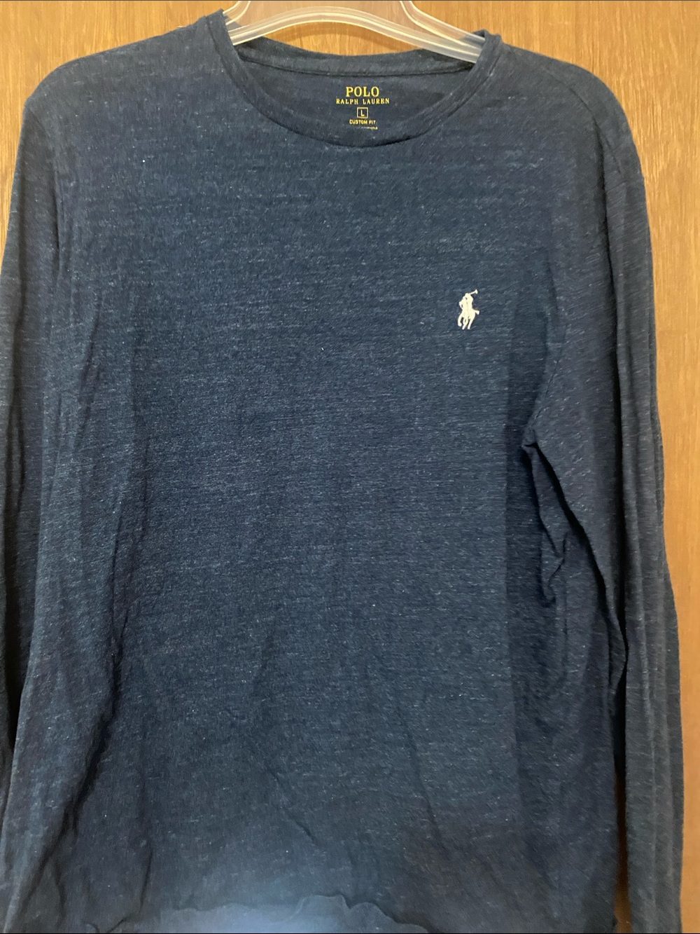 Polo by Ralph Lauren Navy Long-Sleeve Crew Shirt with Embroidered Pony